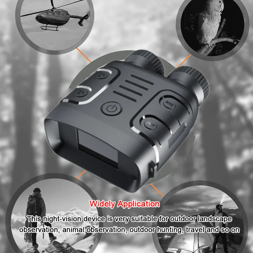 1080P Binocular Infrared Night-Visions Device 5X Binocular Day Night Use Photo Video Taking Digital Zoom for Hunting Boating