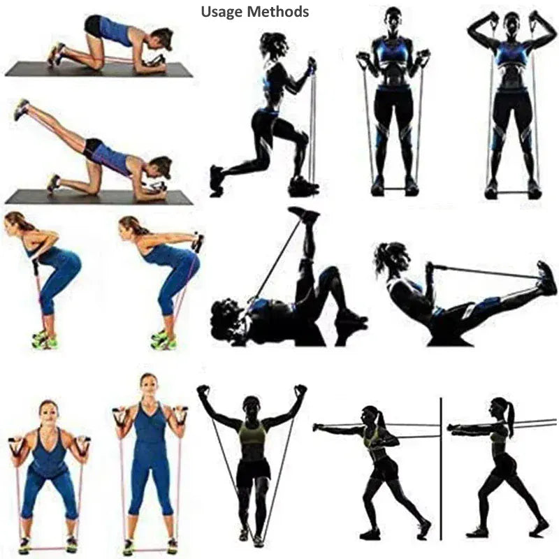 11PCs/Set 100LB Resistance Bands Set