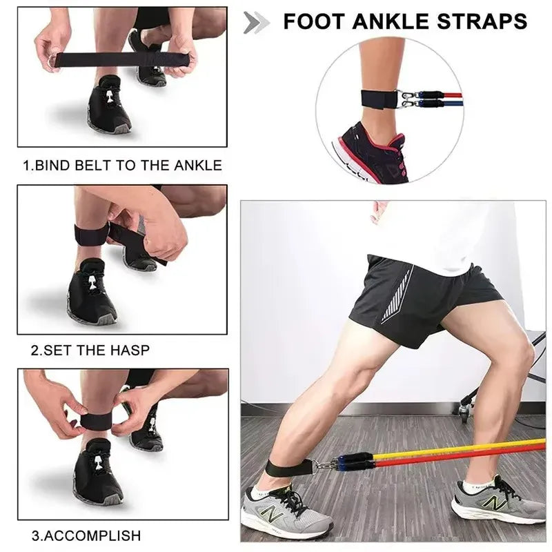 11PCs/Set 100LB Resistance Bands Set