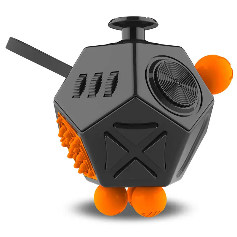 12-Sided Fidget Cube - Ultimate Stress Relief Toy for Anxiety, ADHD & Focus