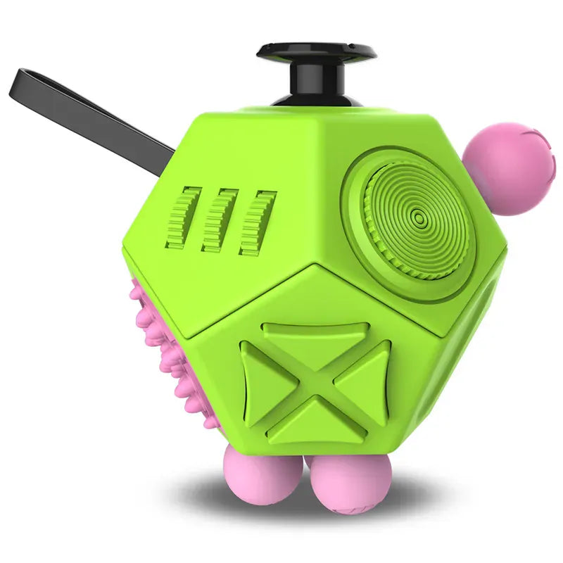12-Sided Fidget Cube - Ultimate Stress Relief Toy for Anxiety, ADHD & Focus