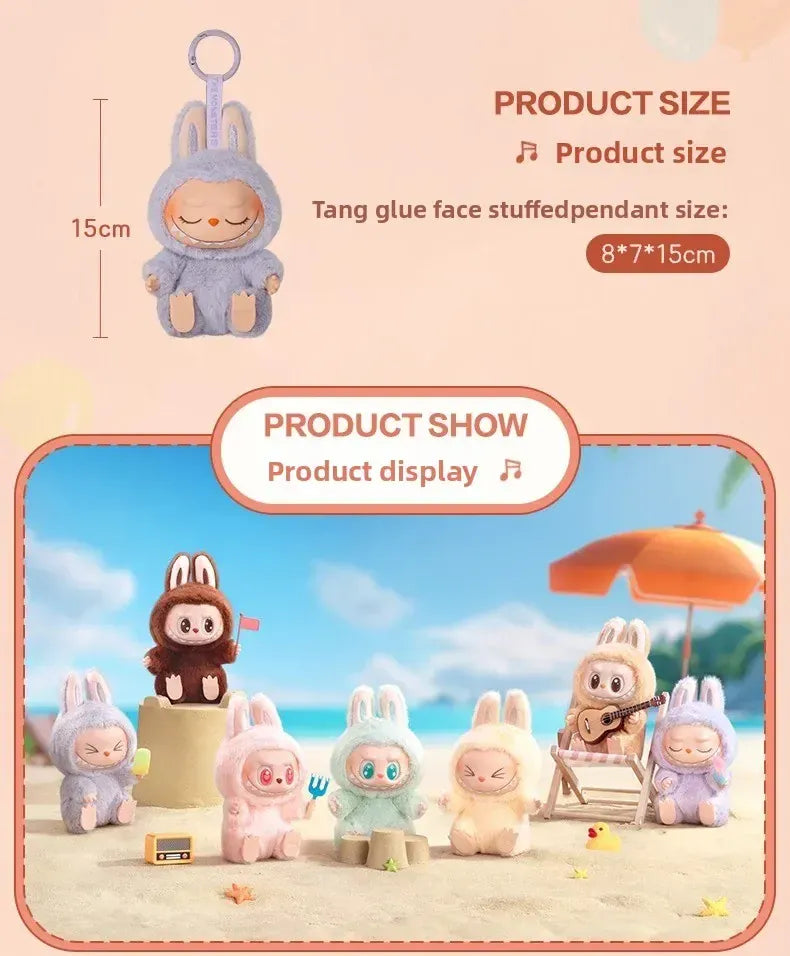 Authentic Pop Mart THE MONSTERS LABUBU Sitting Party Blind Box Figurine Pendant