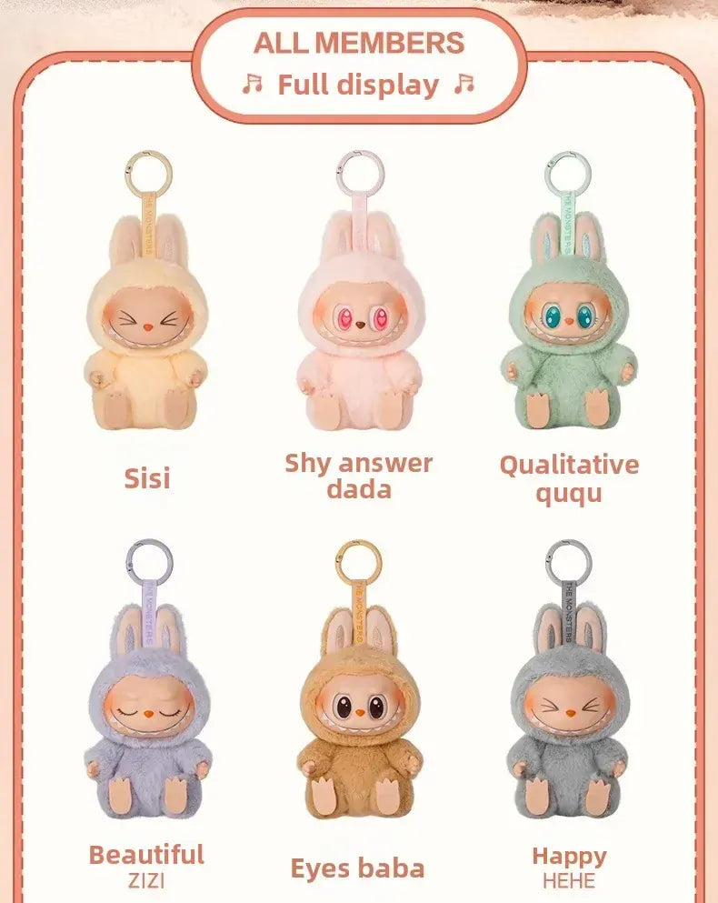 Authentic Pop Mart THE MONSTERS LABUBU Sitting Party Blind Box Figurine Pendant
