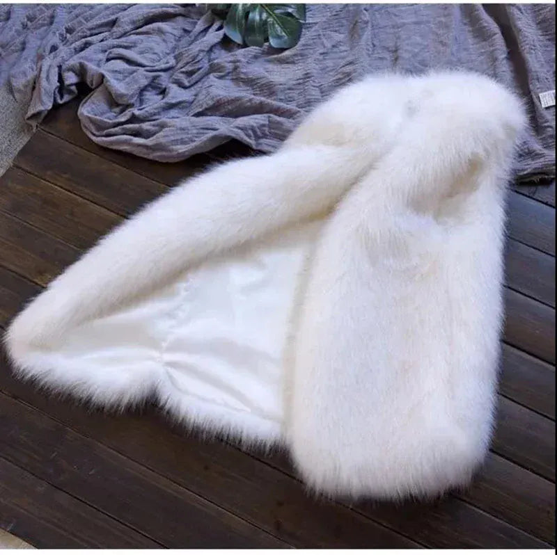Faux Fox Fur Vest - Sleeveless Waistcoat for Women