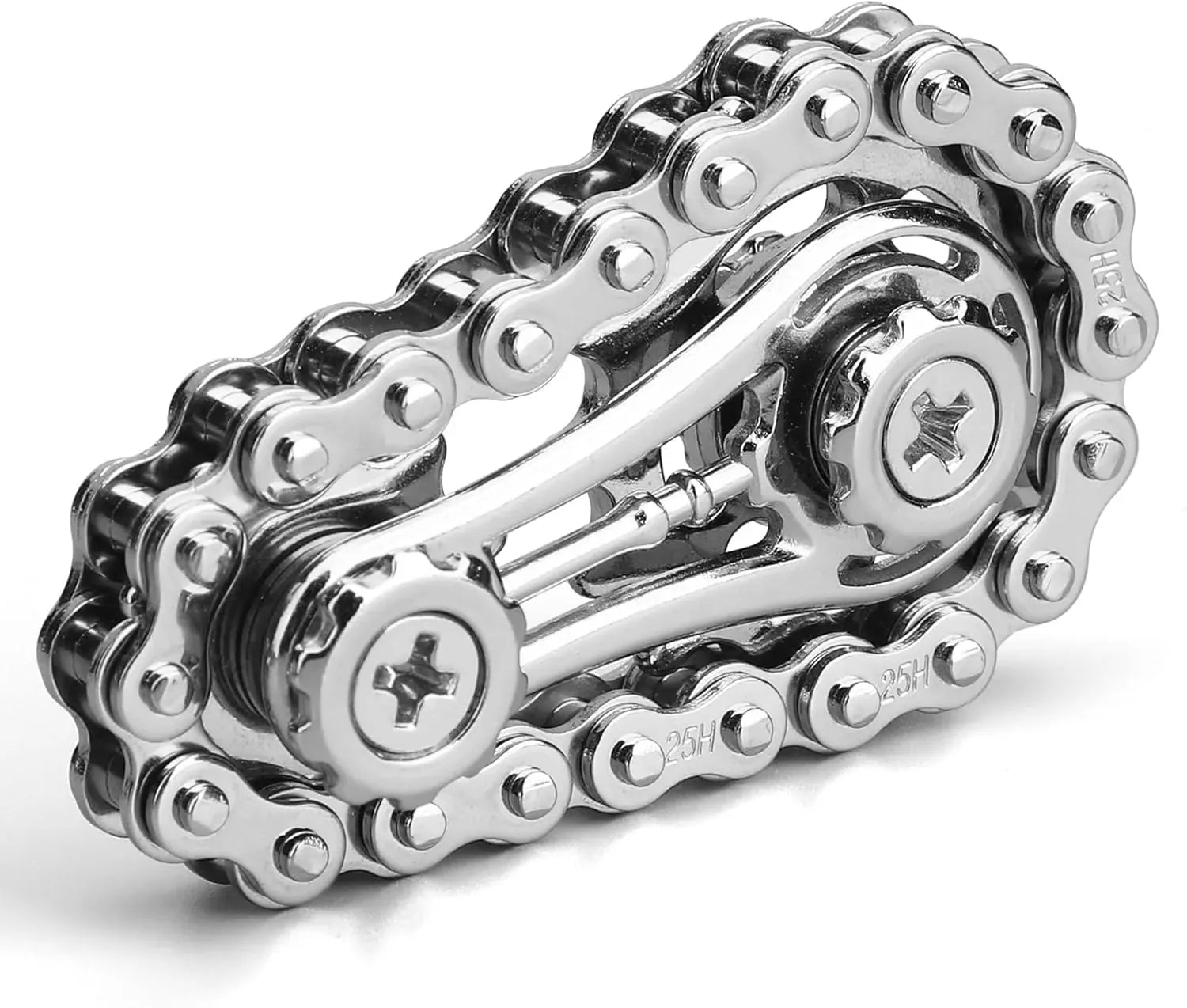 Fidget Chain Bike Spinner - Metal Stress Relief Toy for Focus & Anxiety