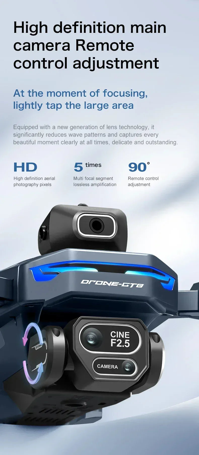 GT8 Drone 4K HD Camera Obstacle Avoidance Aerial Photography Brushless Drone with Screen Foldable RC Drone Quadcopter RTF