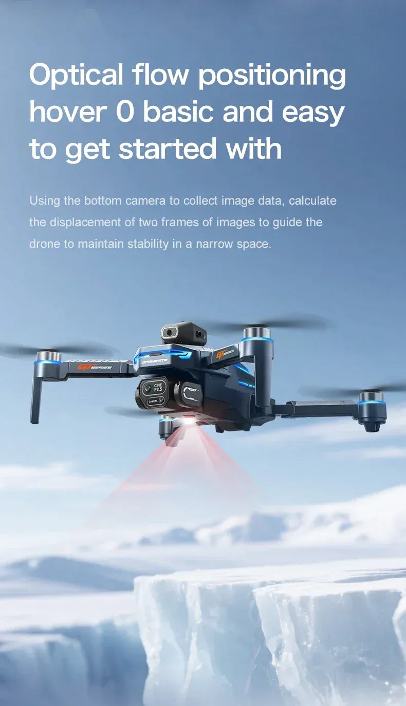 GT8 Drone 4K HD Camera Obstacle Avoidance Aerial Photography Brushless Drone with Screen Foldable RC Drone Quadcopter RTF