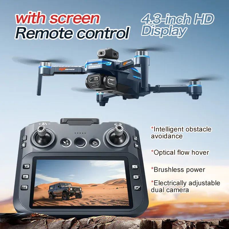 GT8 Drone 6K /8K HD Camera Obstacle Avoidance Aerial Photography Brushless Drone with Screen Foldable RC Drone four-axis Drone