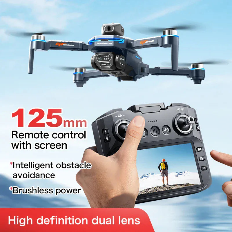 GT8 Drone 6K /8K HD Camera Obstacle Avoidance Aerial Photography Brushless Drone with Screen Foldable RC Drone four-axis Drone