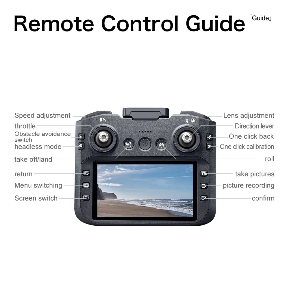 GT8 Drone 6K /8K HD Camera Obstacle Avoidance Aerial Photography Brushless Drone with Screen Foldable RC Drone four-axis Drone