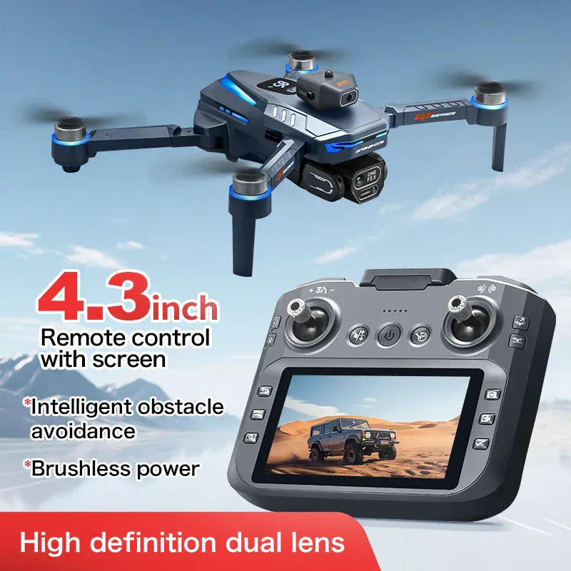 GT8 Drone 6K /8K HD Camera Obstacle Avoidance Aerial Photography Brushless Drone with Screen Foldable RC Drone four-axis Drone