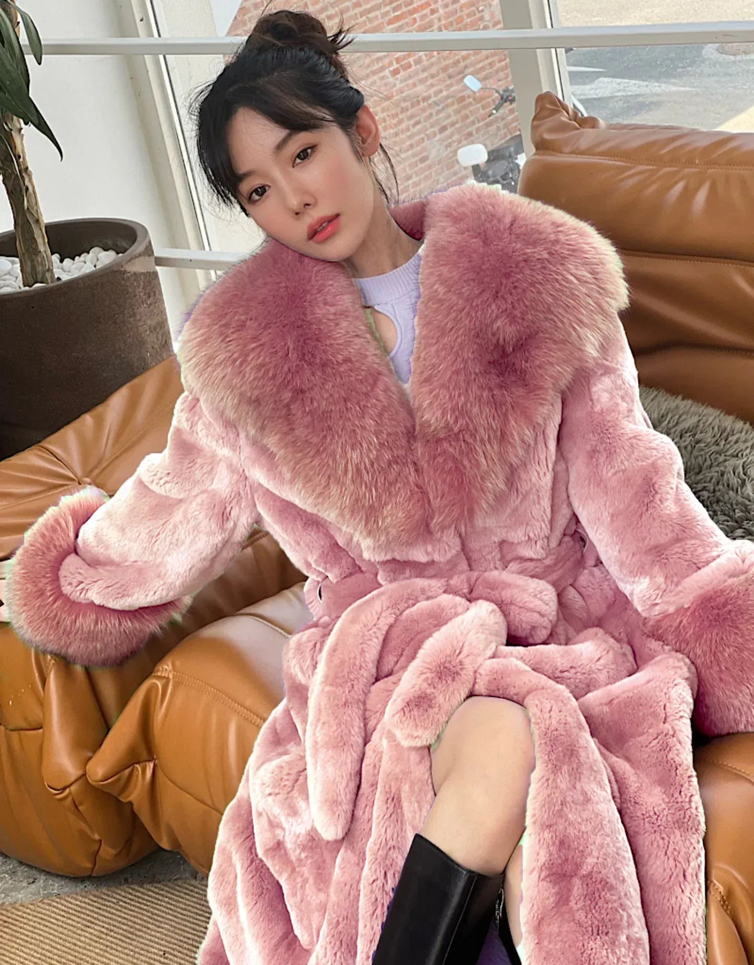 Long Mink Coats Women Fur Coats Winter Outwear Faux Fur Jacket Female Long Sleeve Ladies Casual Oversize Fur Coat Parkas