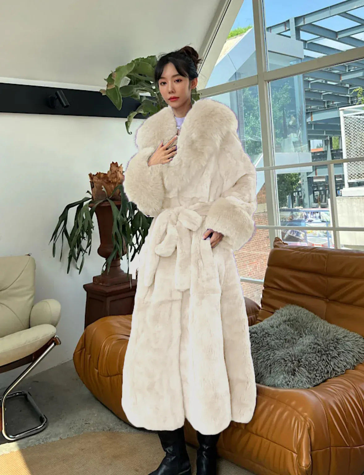 Long Mink Coats Women Fur Coats Winter Outwear Faux Fur Jacket Female Long Sleeve Ladies Casual Oversize Fur Coat Parkas