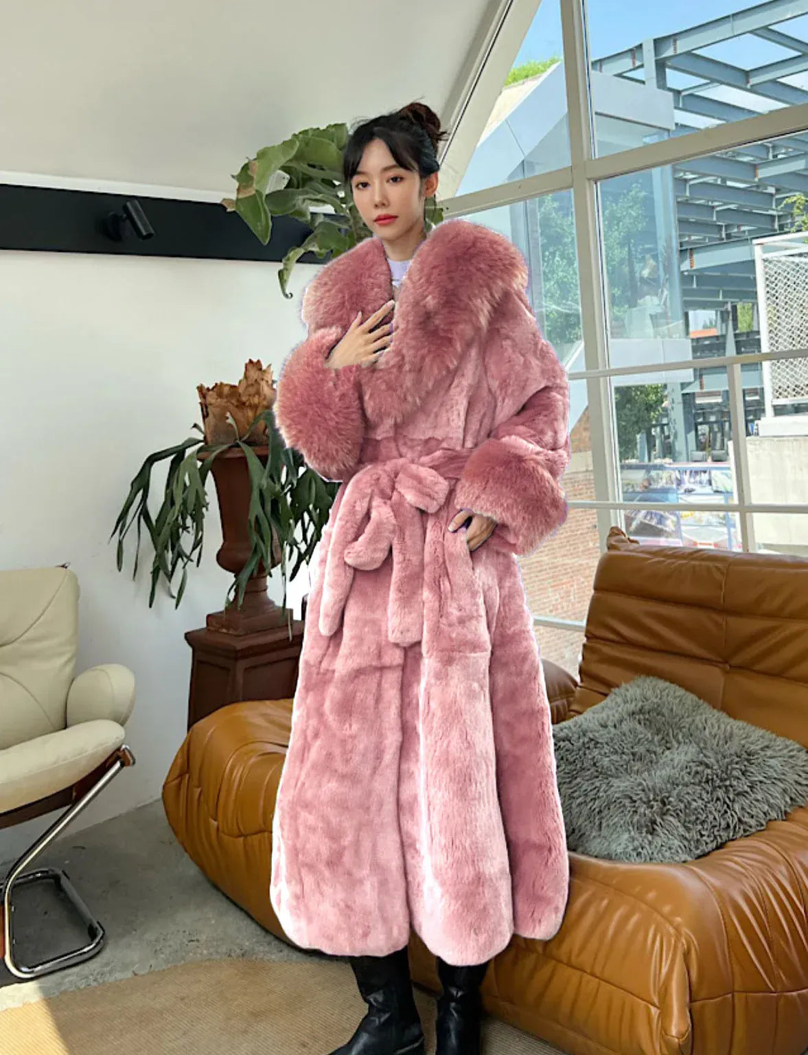 Long Mink Coats Women Fur Coats Winter Outwear Faux Fur Jacket Female Long Sleeve Ladies Casual Oversize Fur Coat Parkas