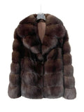 Luxury Designer Mink Coat Woman Autumn Winter Lapel Furry Brown Faux Fur Coat Woman Clothes Chic Elegant Faux Fur Jacket