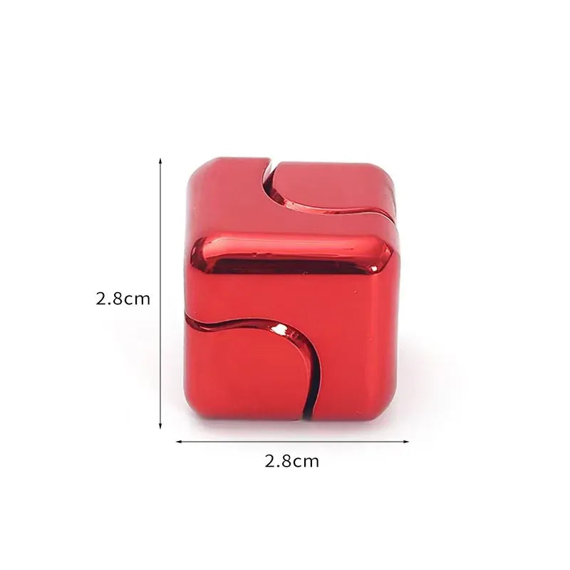 Metal Cube Spinner Fidget Toy - Premium 3D Puzzle Gyro for Stress Relief & Focus