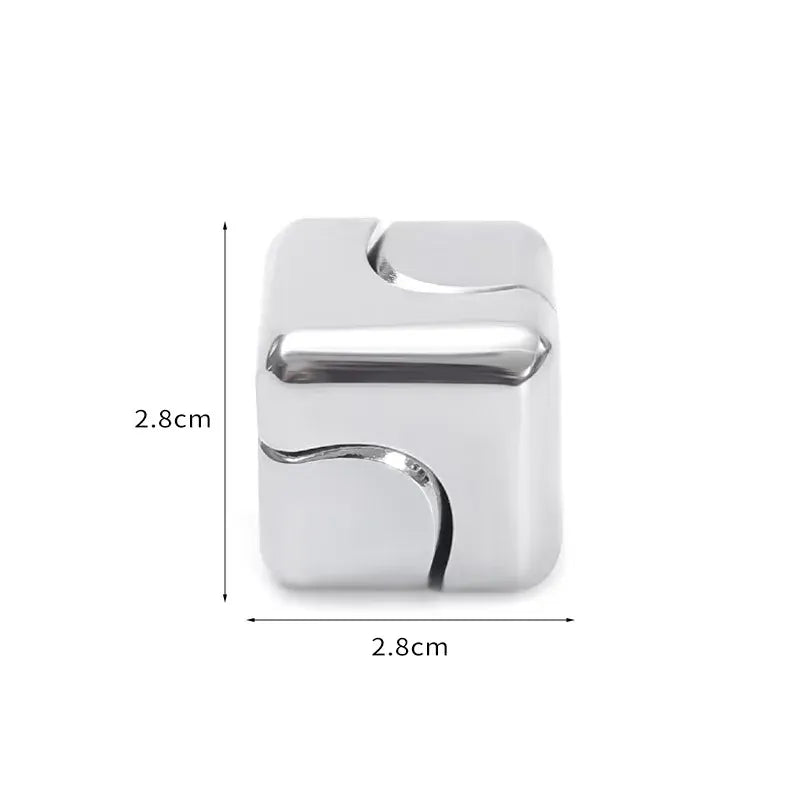 Metal Cube Spinner Fidget Toy - Premium 3D Puzzle Gyro for Stress Relief & Focus