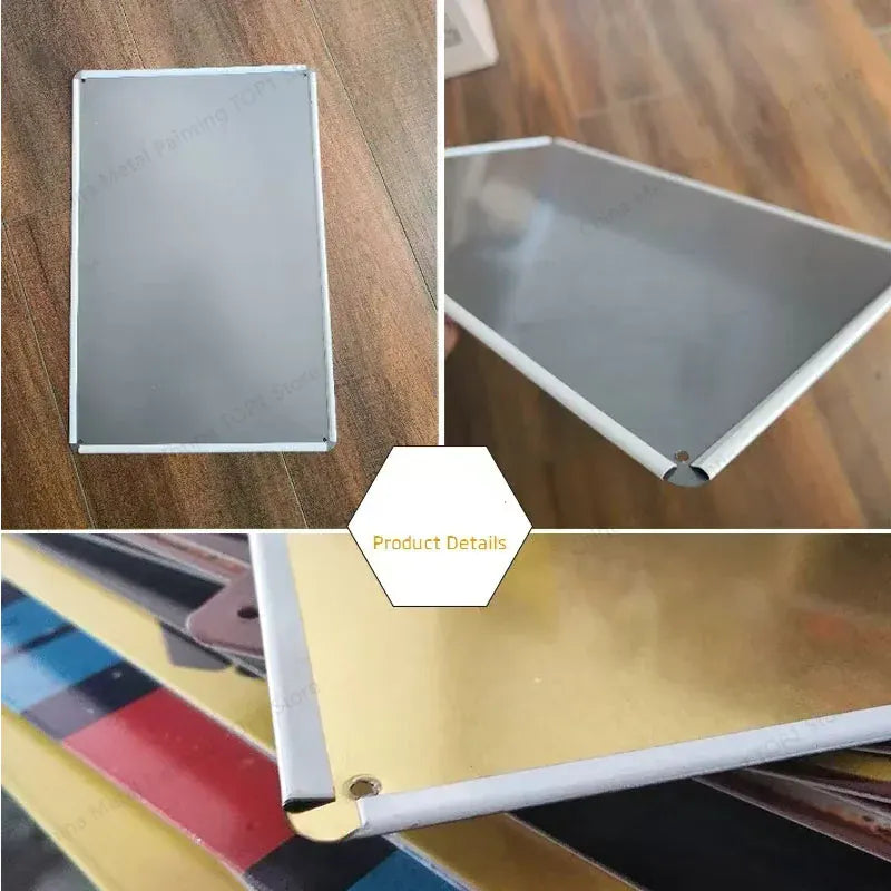 Metal Tin Plate Wall Art 2D Flat Poster Outdoor Decor for Street Cafe Bar Home Garden