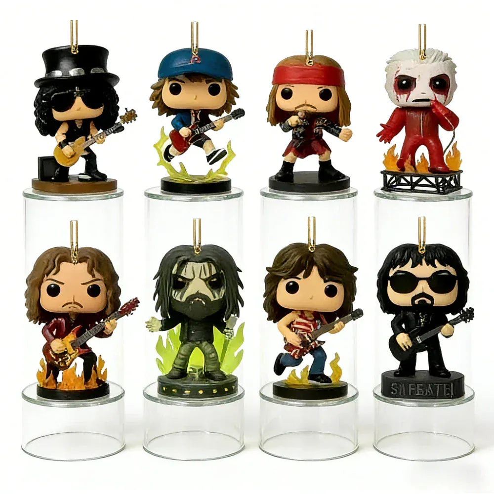 Rock and Metal Music Christmas Countdown Calendar 2D Flat Acrylic Iconic Music Character Series Christmas Gifts