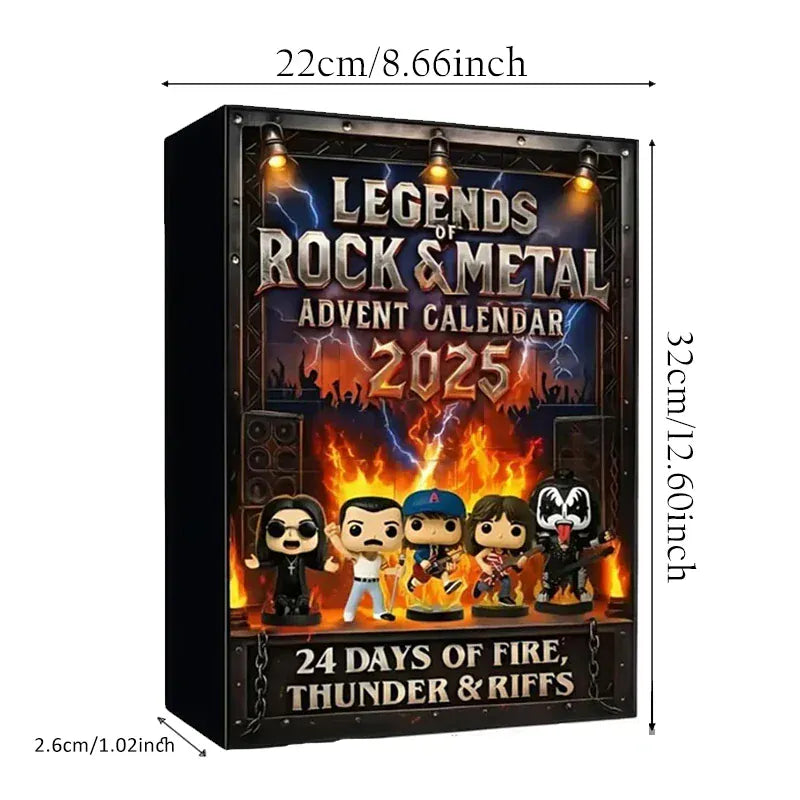 Rock and Metal Music Christmas Countdown Calendar 2D Flat Acrylic Iconic Music Character Series Christmas Gifts